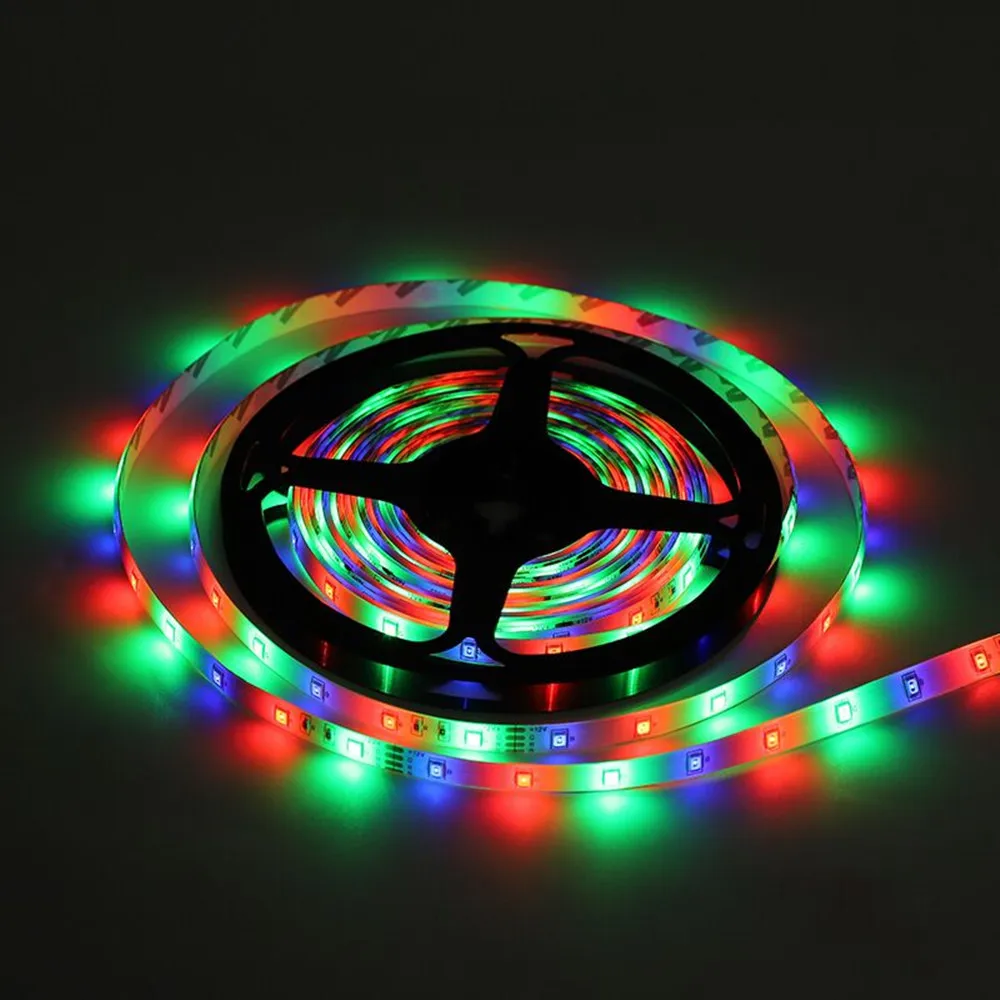 ✨ Bande LED RGB 2835 – 12V – 5 mètres avec Adaptateur 🔌