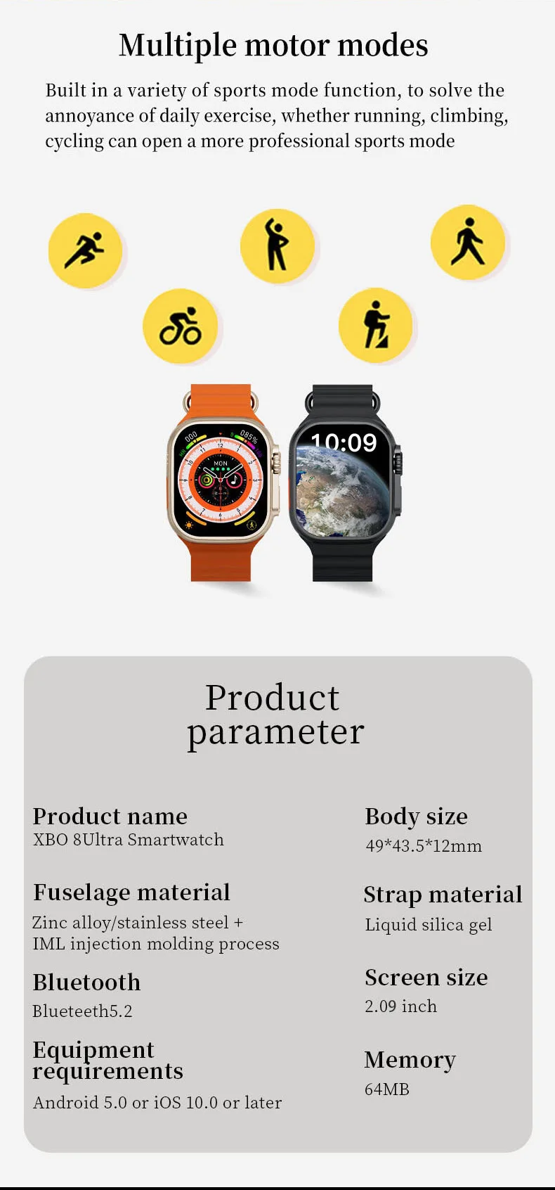 DT2 Sport Version Ultra Smart Watch Multi-Color Style Selection