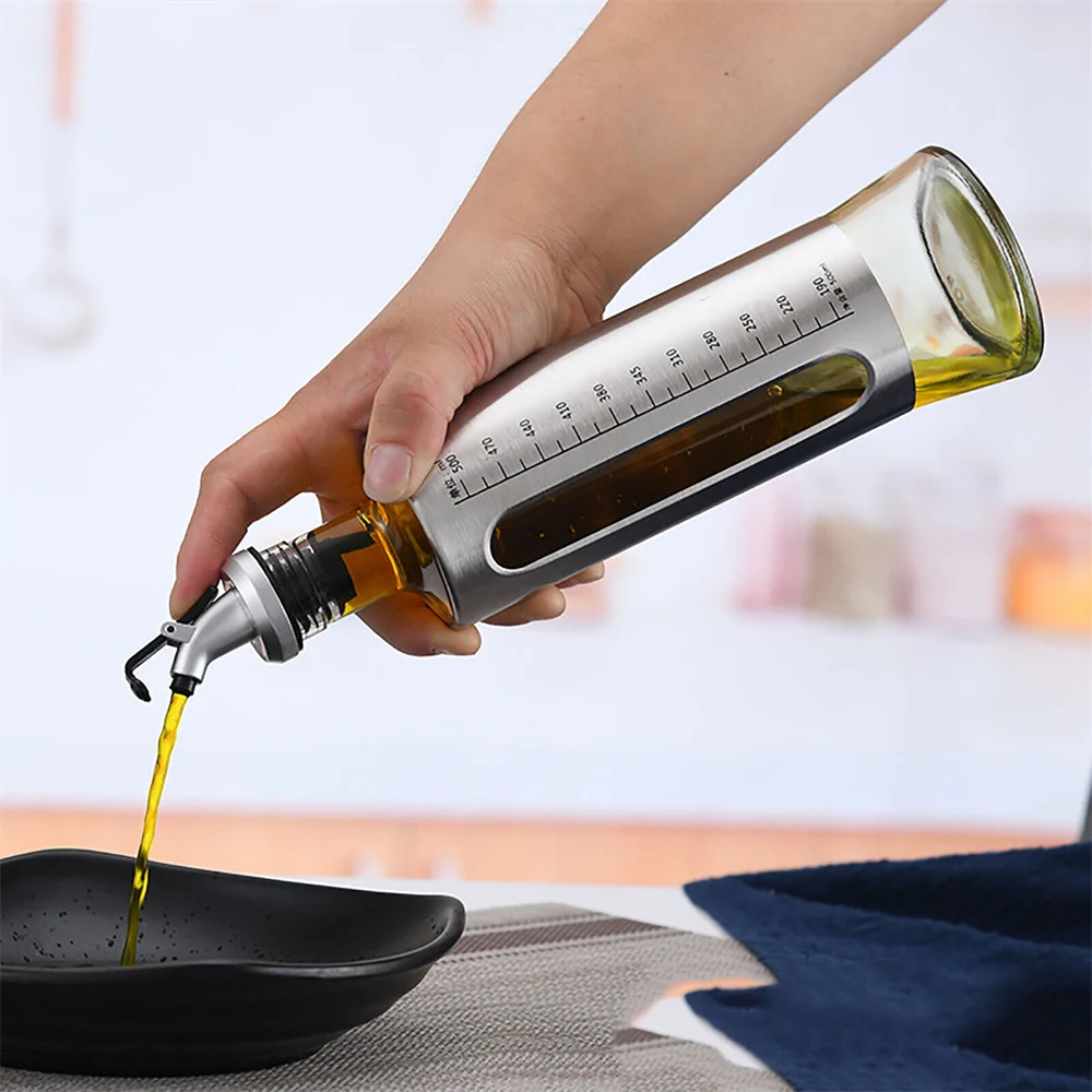 Stainless Steel Vinegar Sauce Soy Olive Oil Bottle Dispenser