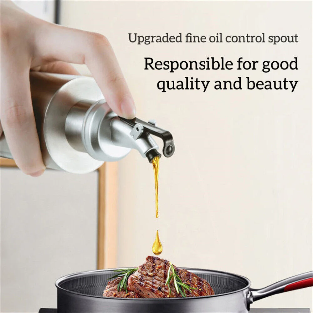 Stainless Steel Vinegar Sauce Soy Olive Oil Bottle Dispenser