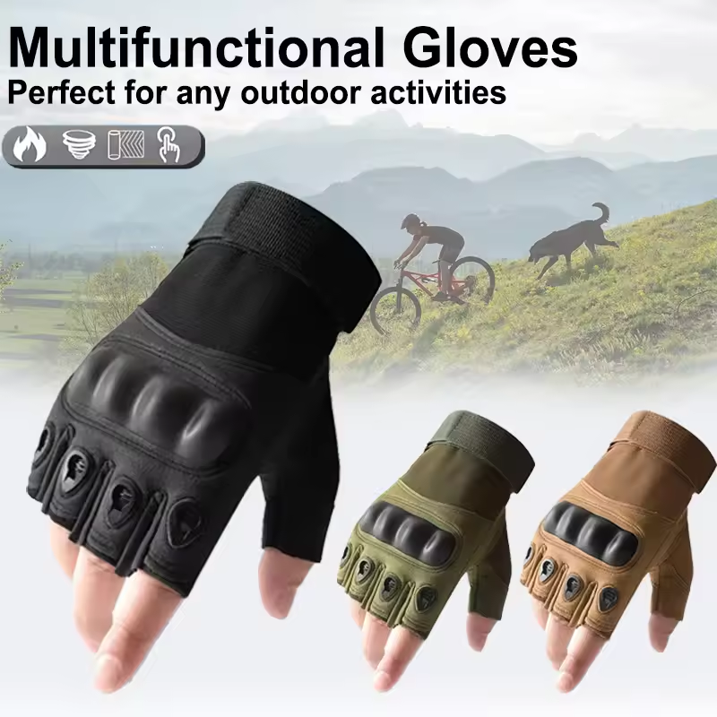 Paire de gants tactiques sans doigts pour hommes