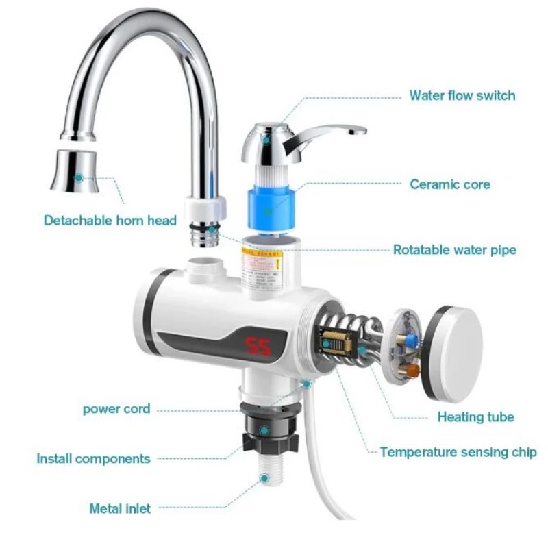 Electric heating water tap Water Heater with EU plug fast