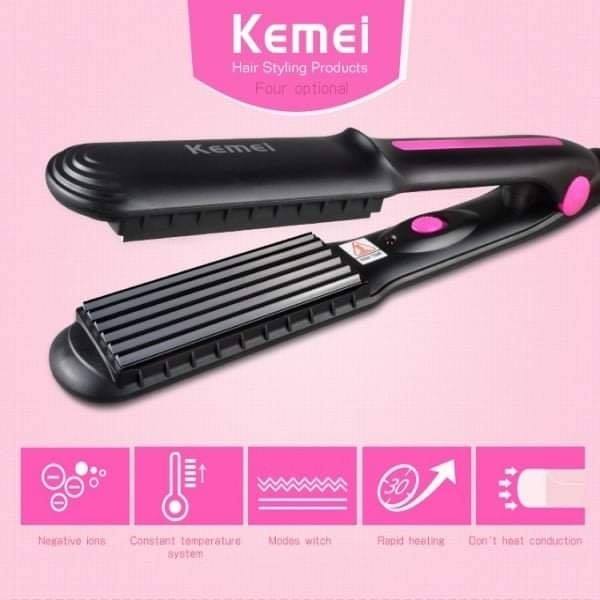 Kemei Hot Sale 2 in 1 Hair Straightener & Curler KM-2118