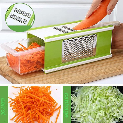 Multi-Function Cookware Set with Container Box Vegetable Cutter, Grinder, Slicer