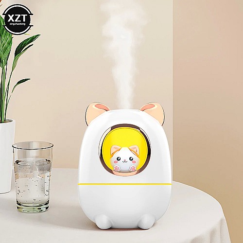 Cartoon Cat Air Humidifier Cute Silent USB Recharging Diffuser Aroma