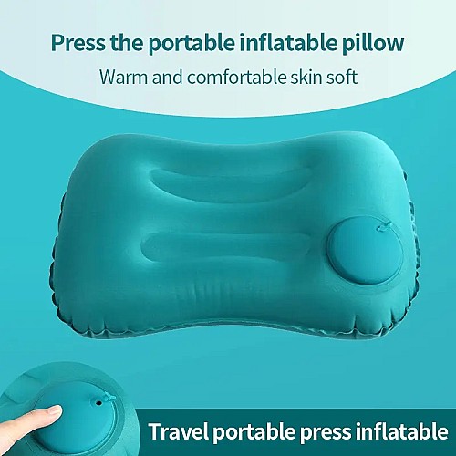 Press Inflatable Pillow Portable Outdoor Travel Pillow