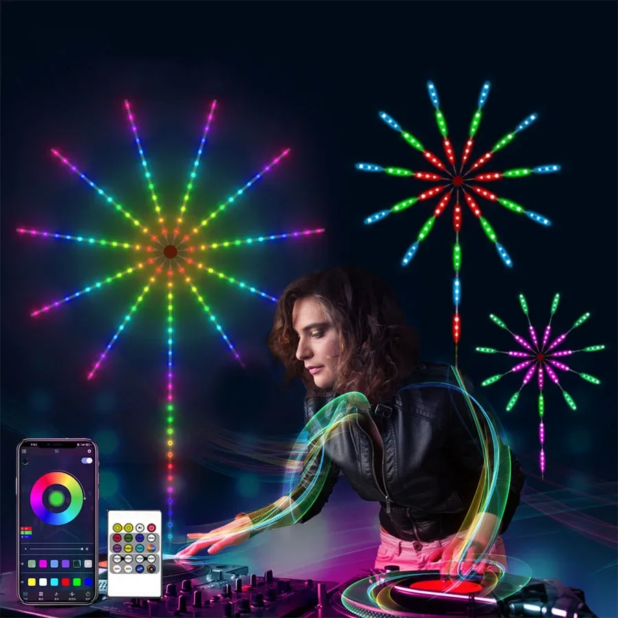 Bluetooth APP Control RGB Firework LED Strip Lights