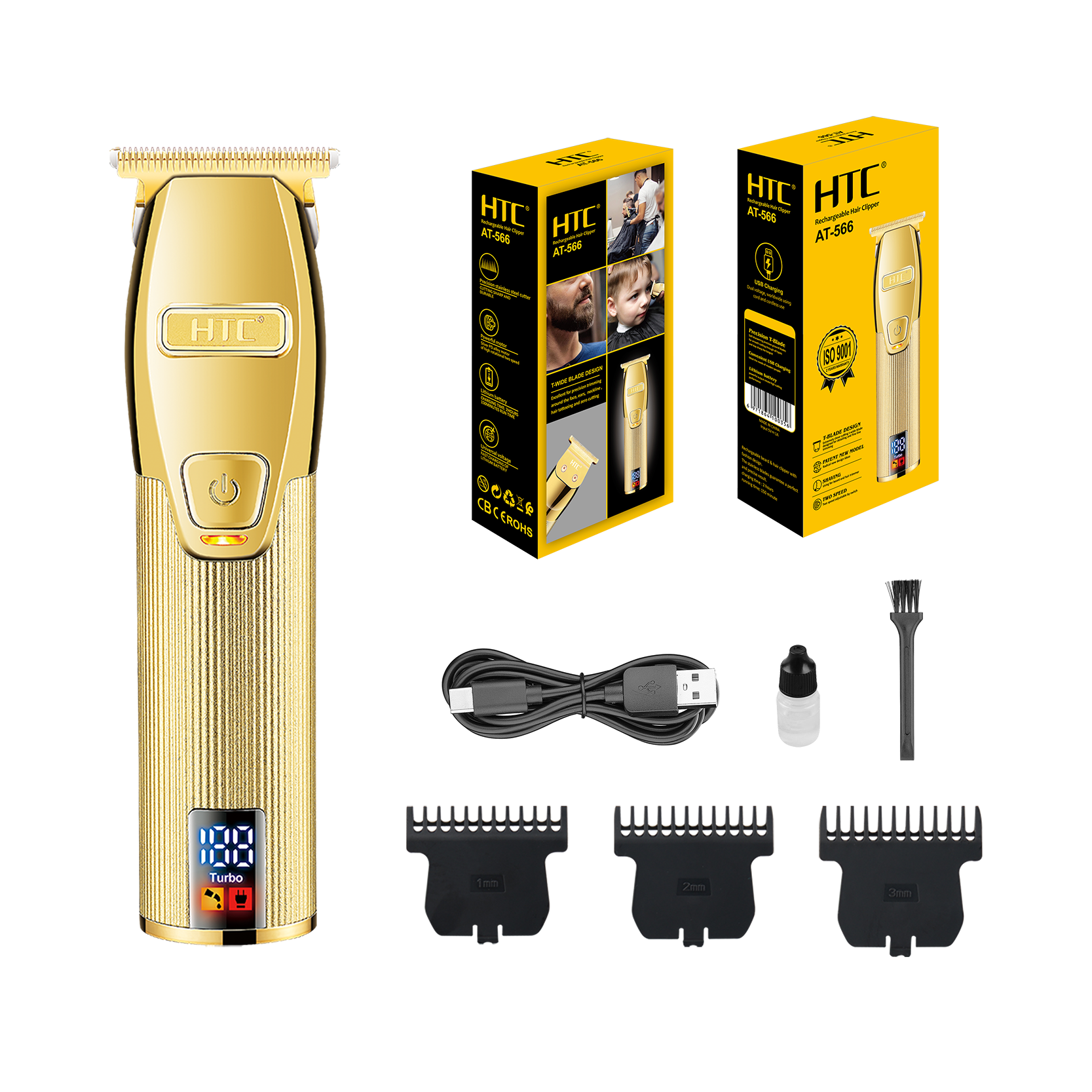 HTC AT-566 Tondeuse à cheveux pour hommes