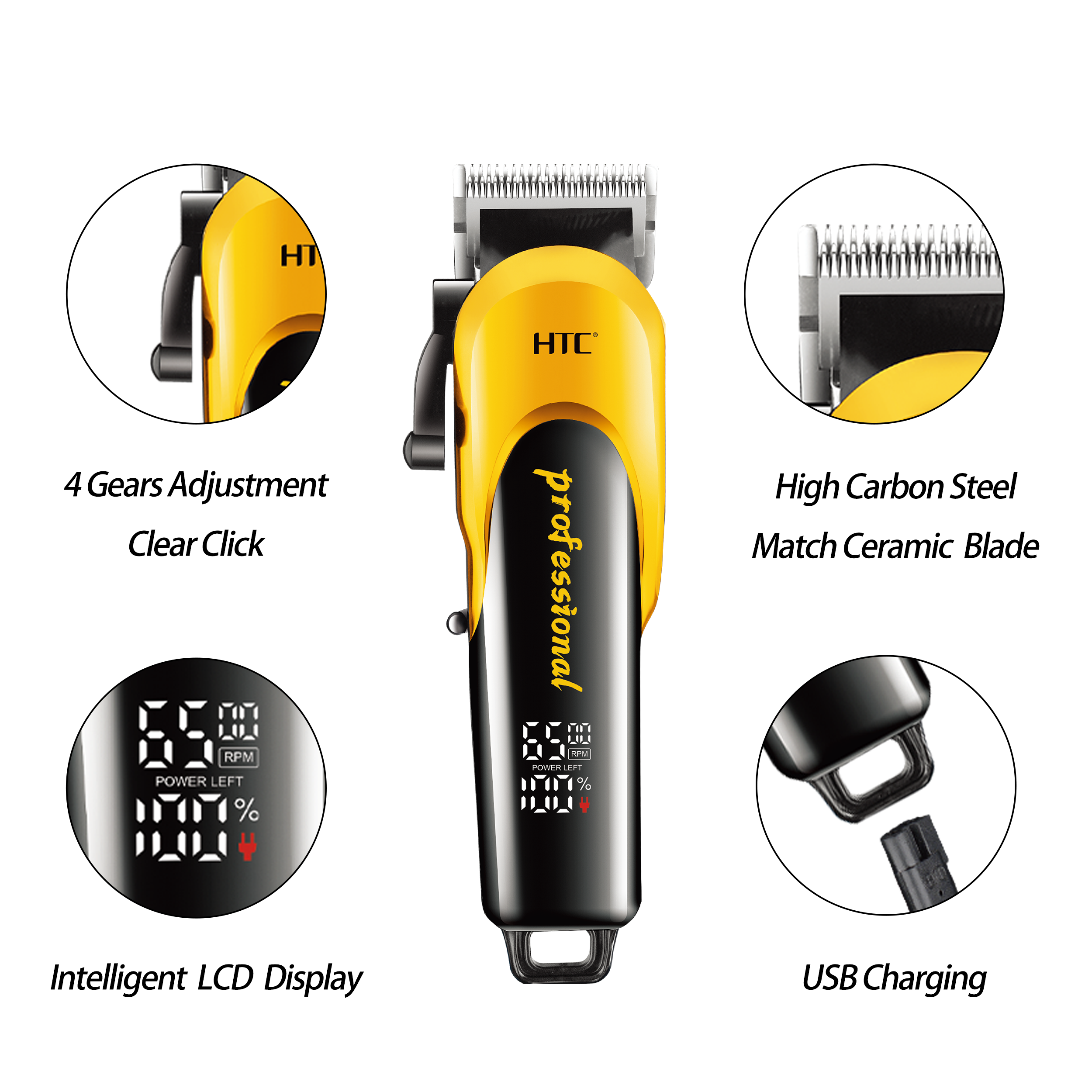 Tondeuse à Cheveux de Luxe HTC CT-8082