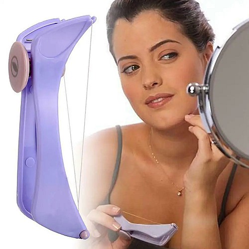 Women Mini Facial Hair Remover Spring Threading Epilator