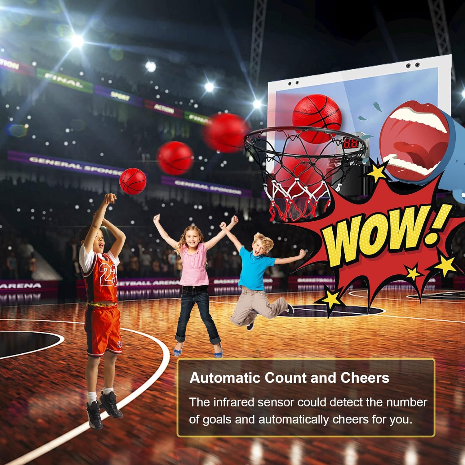 سلة كرة السلة المصغرة للأطفال من عمر 3 سنوات فأكثر