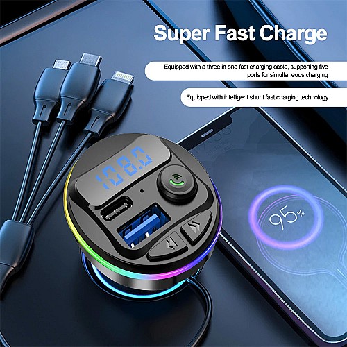 MP3 voiture Bluetooth avec Cable Charge Rapide