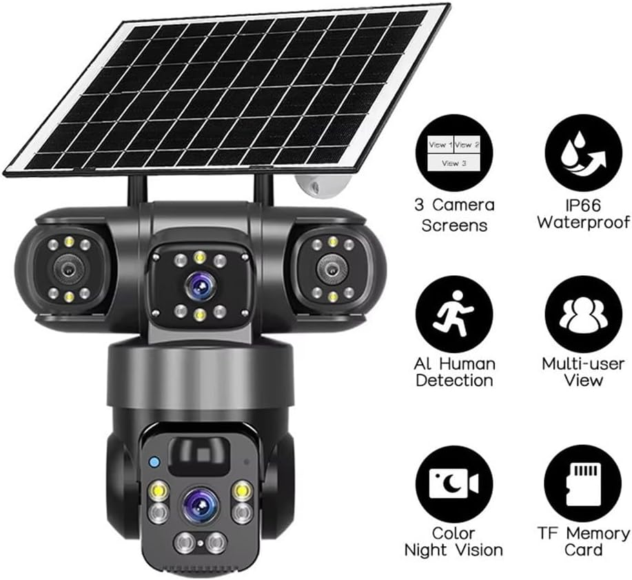 Caméra solaire 4G -3 lents