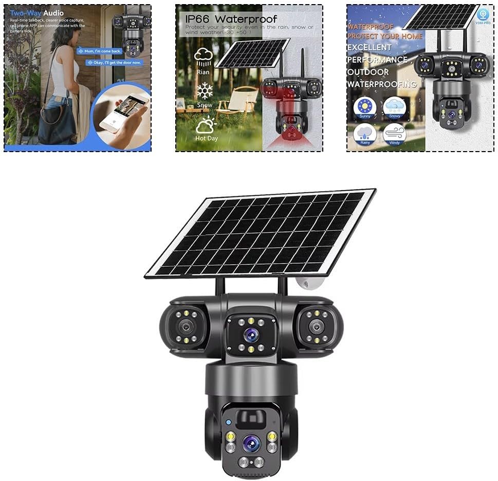 Caméra solaire 4G -3 lents