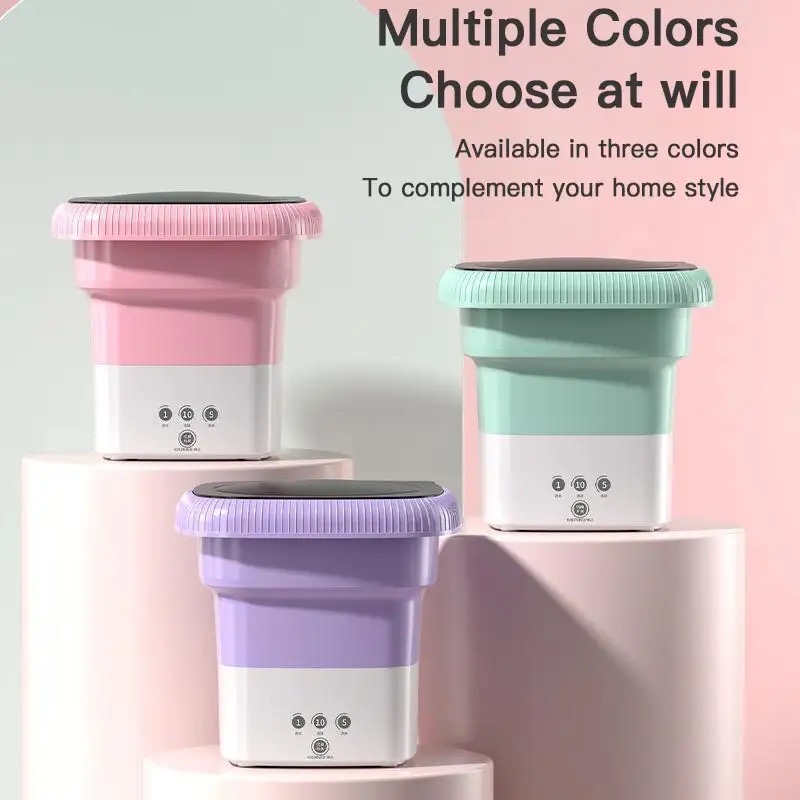 Mini-Machine À Laver | Lave-Linge Portable Pliable D'Une 10 L | Blanchisserie Pour Petit