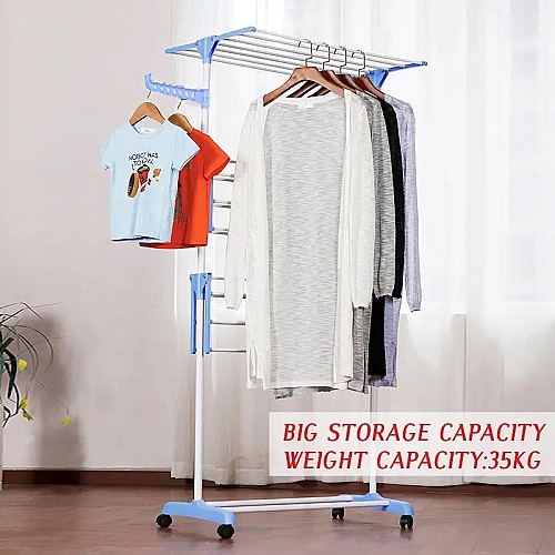 Clothes Hanger Coat Rack Floor Hanger Storage Wardrobe Clothing Drying Racks