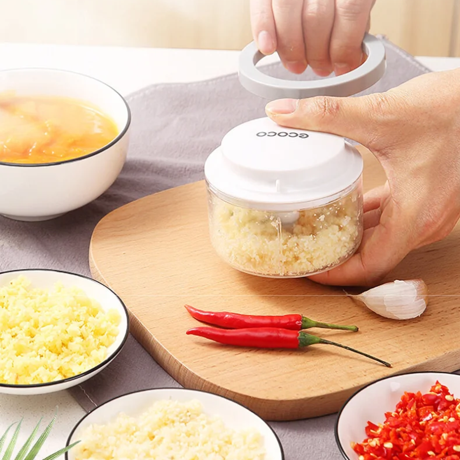 Ecoco - Hachoir alimentaire 550ml - Noir