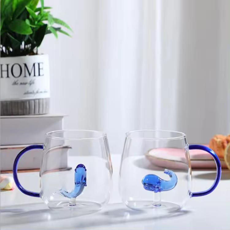 Tasse en verre 3D avec poignée