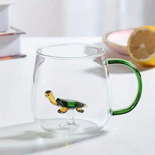 Tasse en verre 3D avec poignée