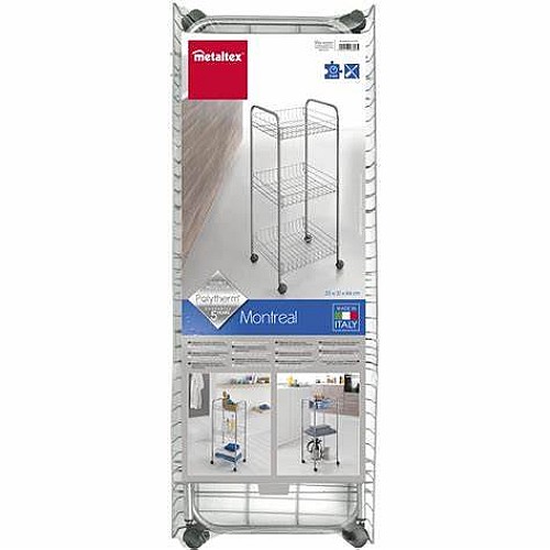 Resserre salle de bain 3 paniers : 34x34x85 cm