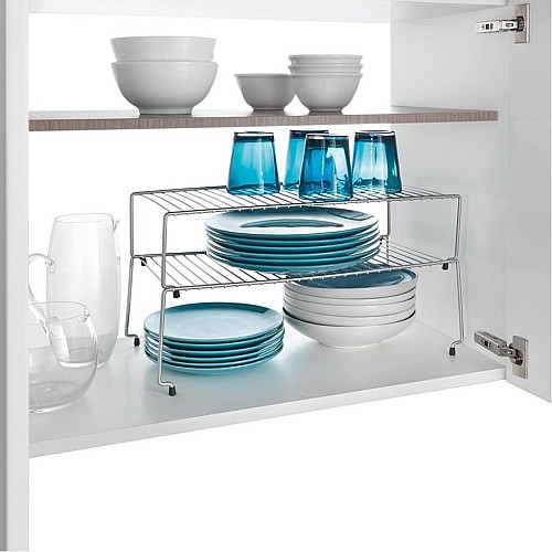 Deux étagères empliables : 47x23x26 cm - 36.43.02 - Gris - Garantie 5 ans