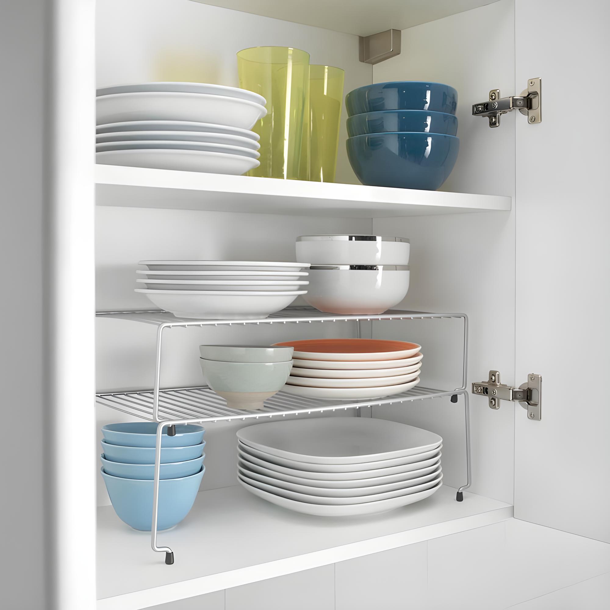 Deux étagères empliables : 47x23x26 cm - 36.43.02 - Gris - Garantie 5 ans