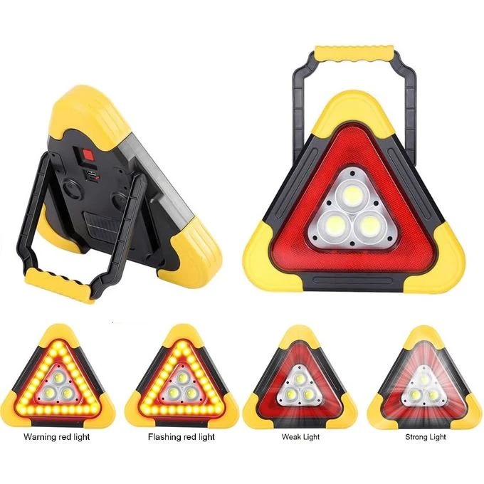 Triangle davertissement à énergie solaire