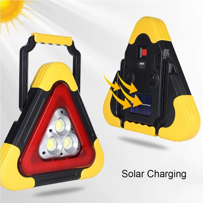 Triangle davertissement à énergie solaire