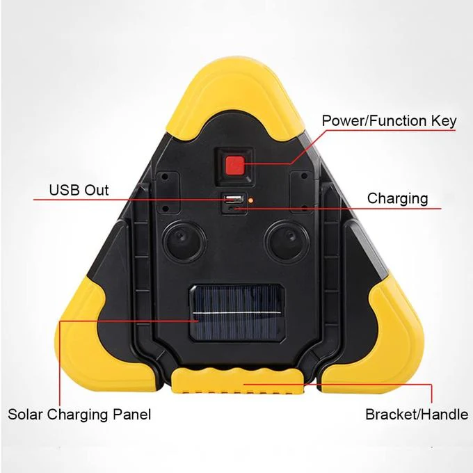 Triangle davertissement à énergie solaire