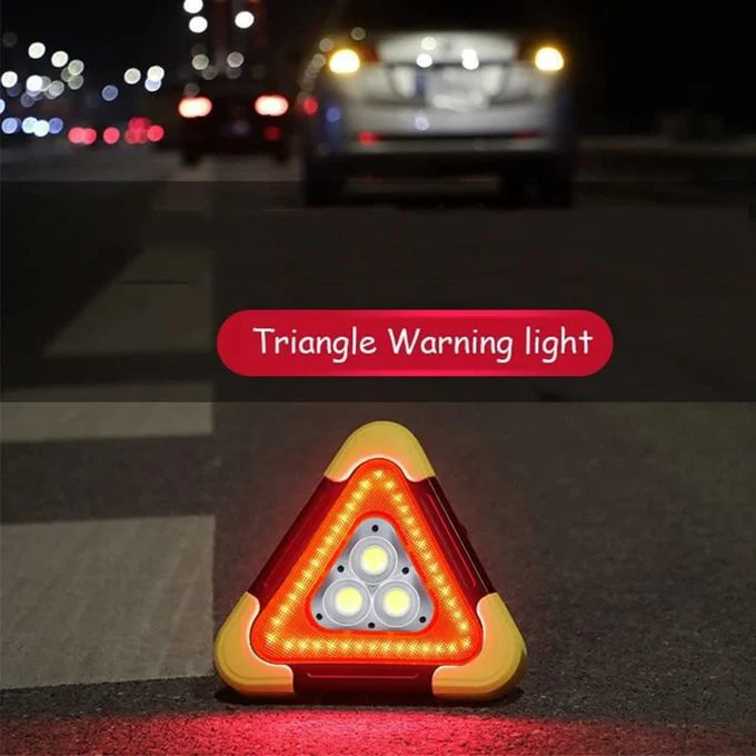 Triangle davertissement à énergie solaire