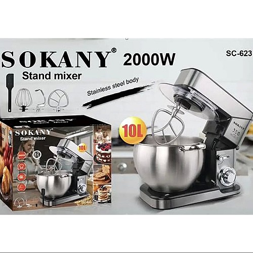 Mixeur Pétrin Digital Sokany SC-623e - 2000 W - 6 Vitesses -10L