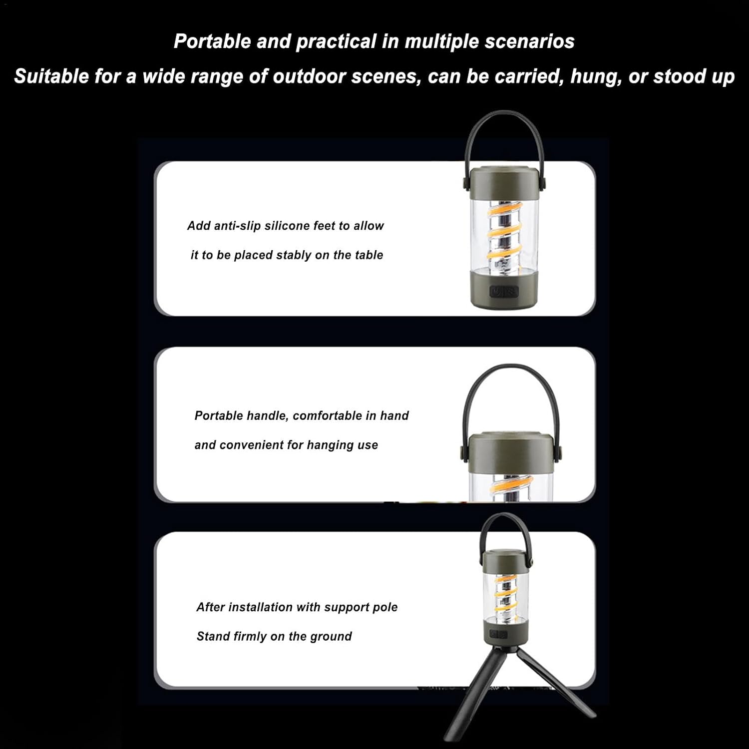 Lampe de Camping Stéréo Bluetooth Sans Fil