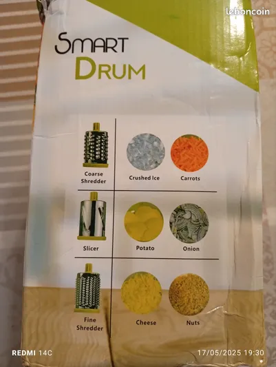 Râpe Tambour de Table Rotative Réglable