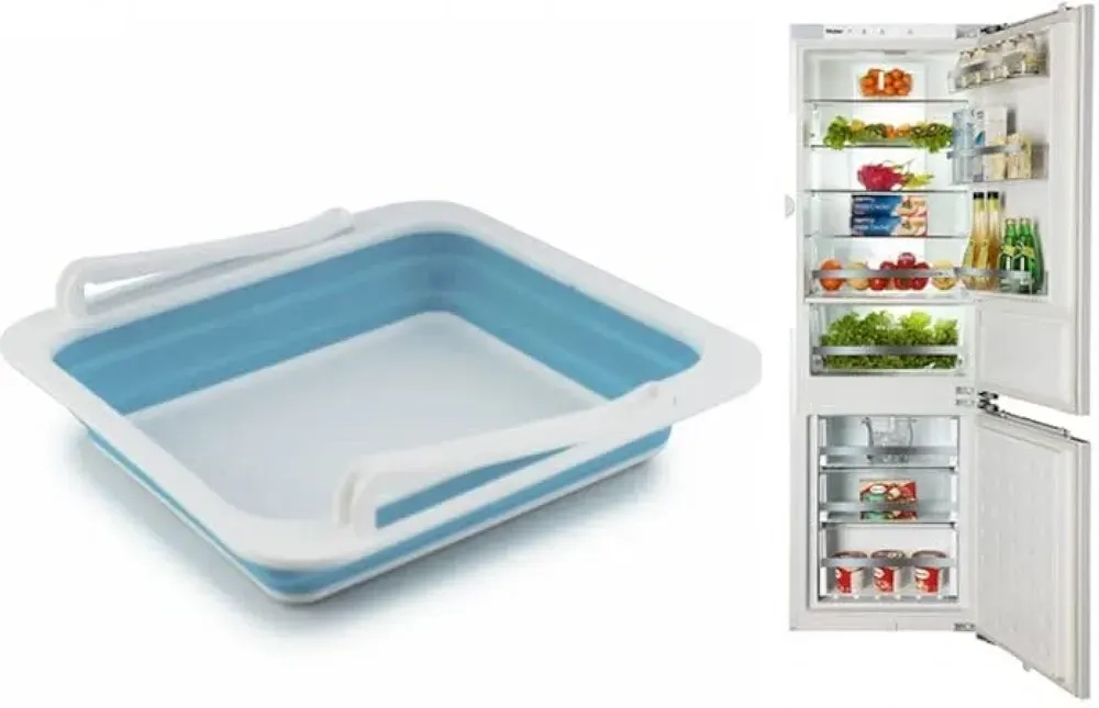 Boîte de Rangement Réfrigérateur Coulissante en Plastique