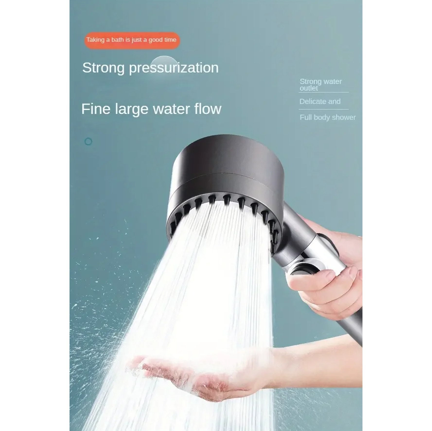 Turbocharged Shower Head With 3 Modes And Massage Filter+tuyau