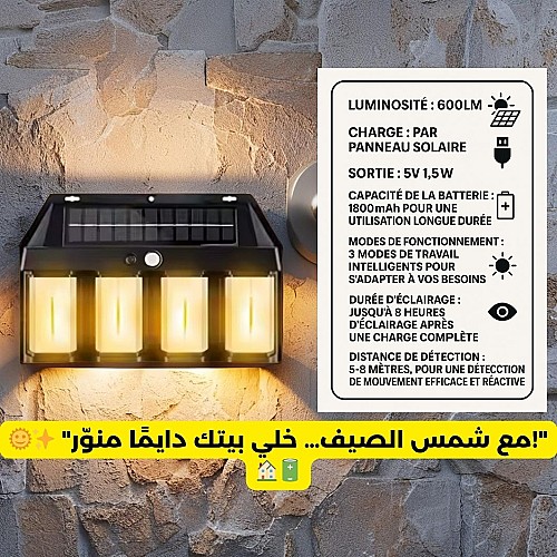 Lampe Murale à Induction Solaire