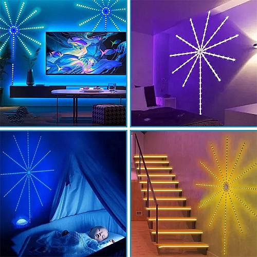 Bluetooth APP Control RGB Firework LED Strip Lights