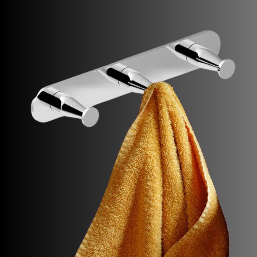 Porte Serviette avec 3 crochets en inox Garantie 10ans