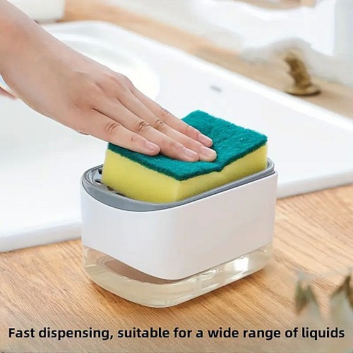 Distributeur de savon avec support pour éponge