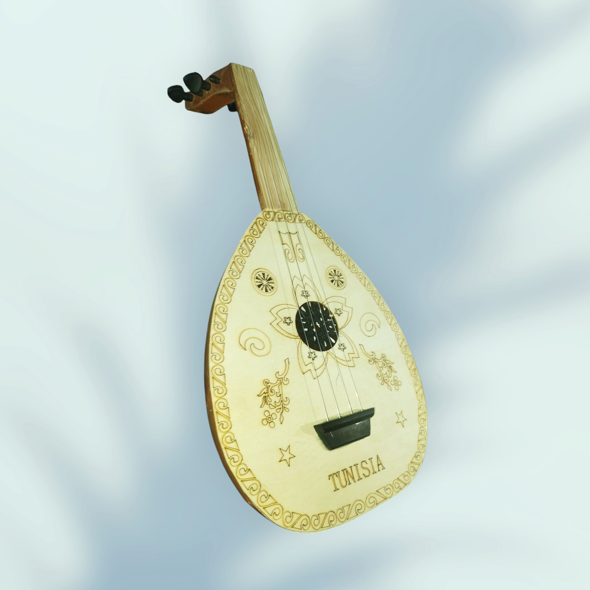 Petit OUD Tunisien – Pièce Décorative Artisanale