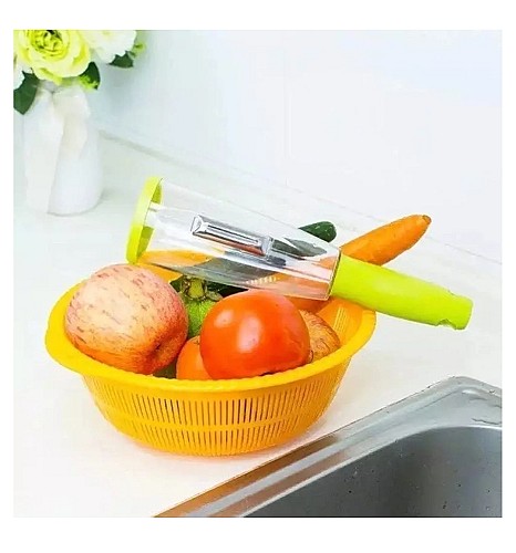 Éplucheur Magique avec Récupérateur de Pelures – Pratique et Efficace