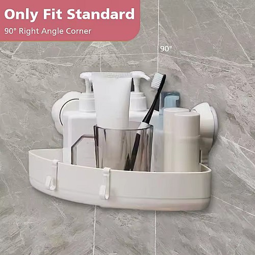 Étagère de douche d'angle à ventouse durable