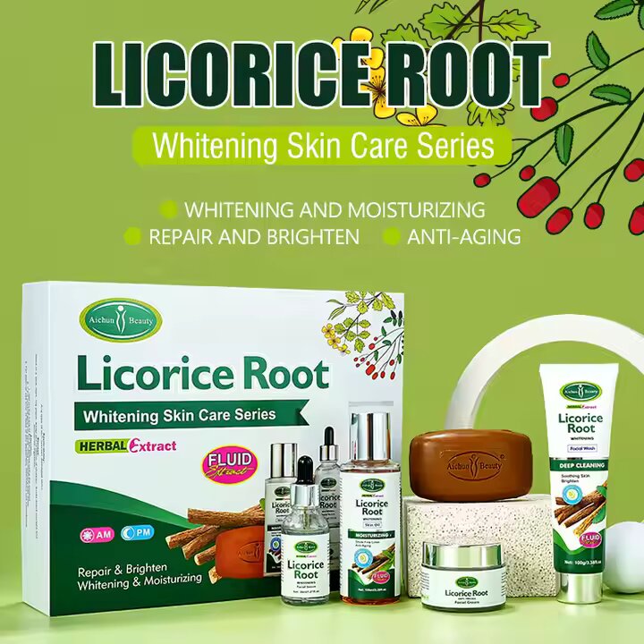 Coffret de soins de la peau à la racine de réglisse