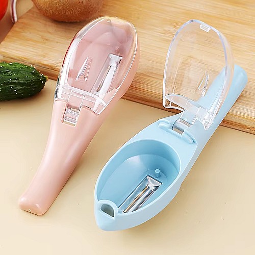 Éplucheur de poisson et fruits multifonctionnel avec conteneur