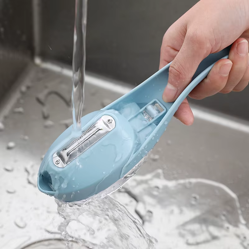 Éplucheur de poisson et fruits multifonctionnel avec conteneur