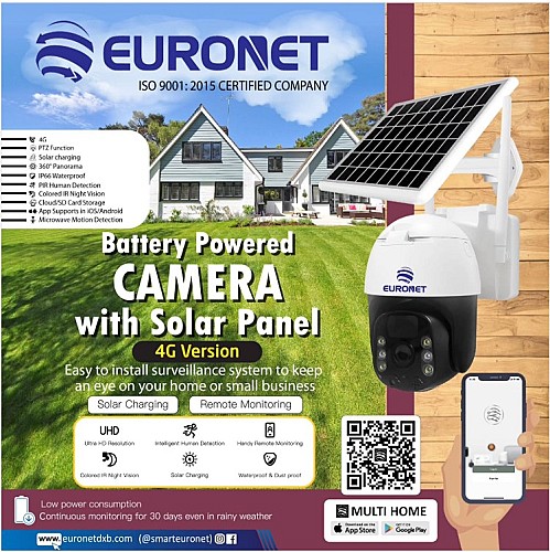 Caméra Autonome Solaire – Wi-Fi + Carte SIM 4G
