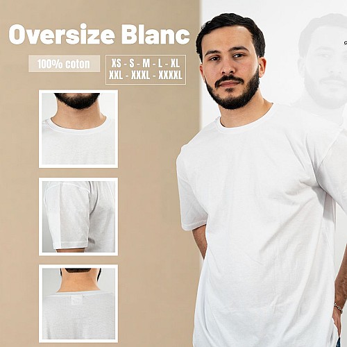 Oversize t shift Blanc/Noir .