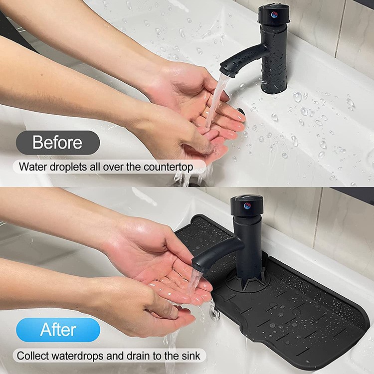 Tapis absorbant pour robinet en Silicone