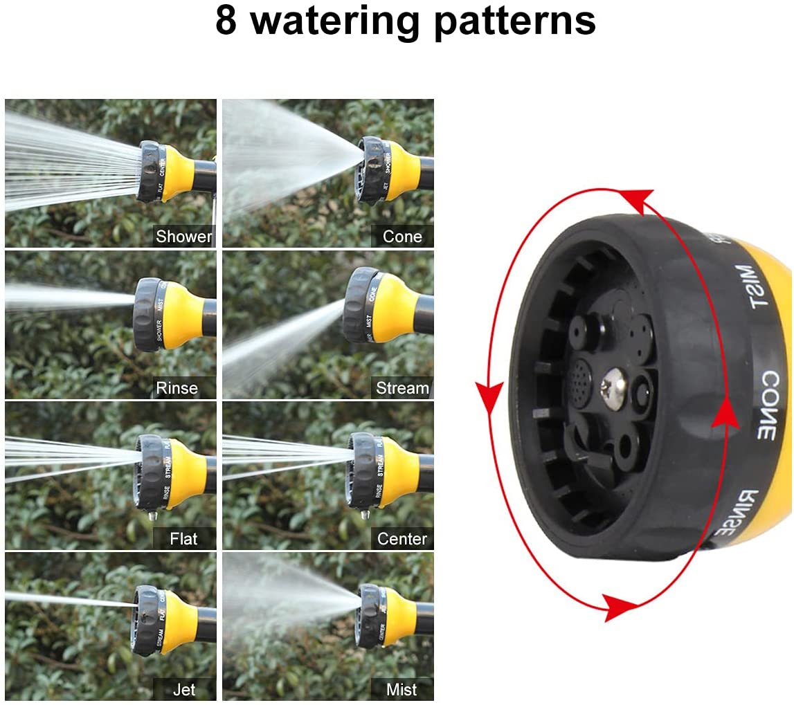 Pistolet à Eau Haute Pression Multifonction 8 Modes avec Réservoir à Savon