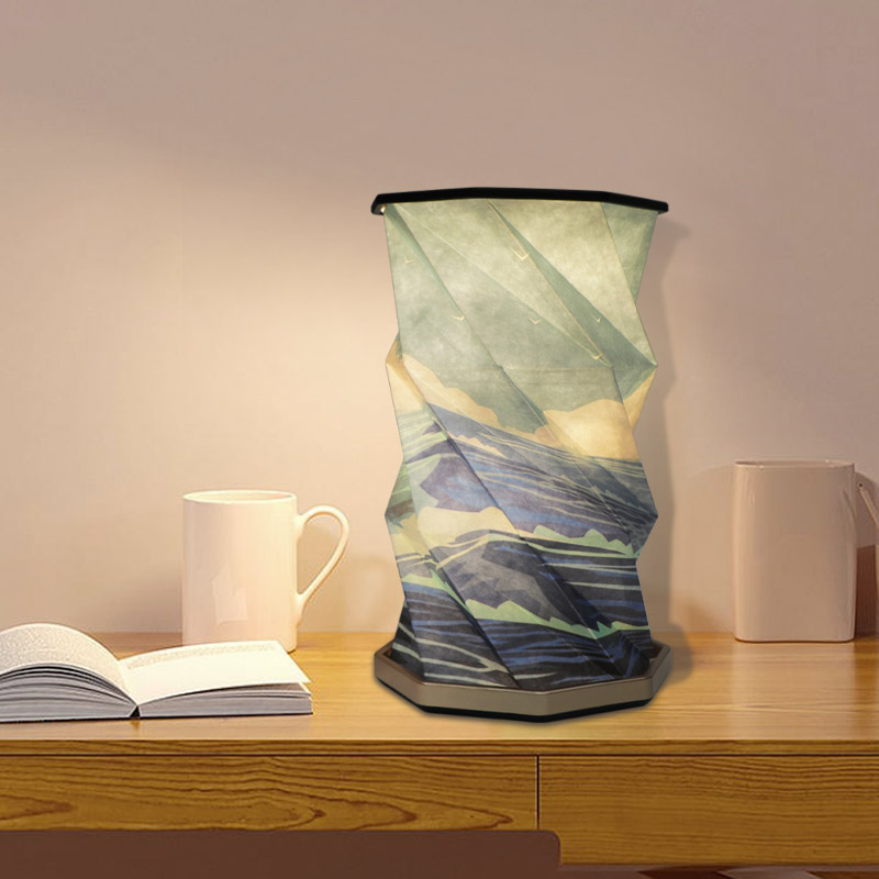 Lampe en Papier Pliable Style Chinois